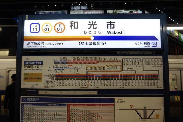 和光市駅の看板